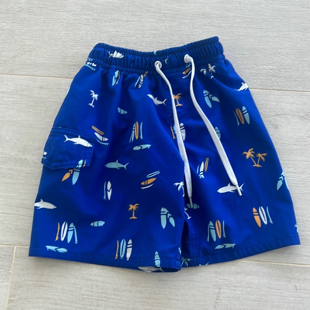 Coral and reef boys swim trunks size 5